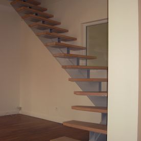 Escaliers métal et bois