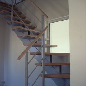 Escaliers métal et bois